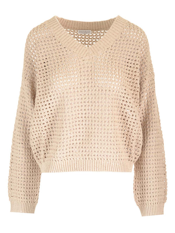 Brunello Cucinelli Mesh Knit Sweater - Women