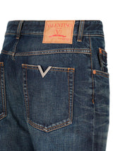 Valentino Logo Patch Mid-rise Jeans - Men