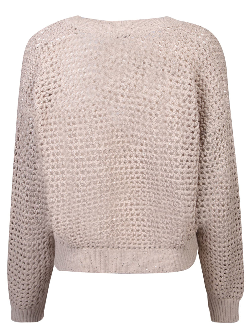 Brunello Cucinelli Diamond Beige Cardigan - Women