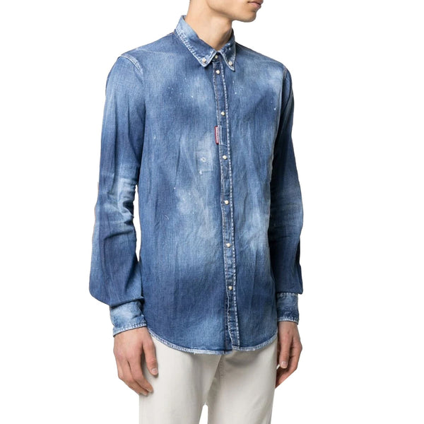 Dsquared2 Distressed Effect Denim Shirt - Men