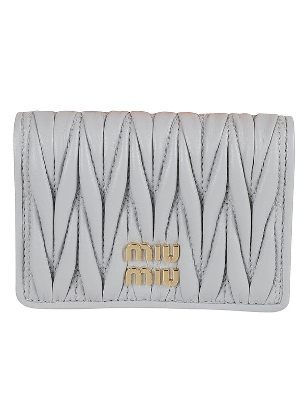 Miu Miu Logo Buttoned Bifold Wallet - Women