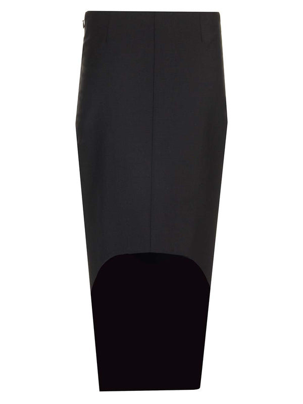 Givenchy Wool And Mohair Asymmetric Skirt - Women