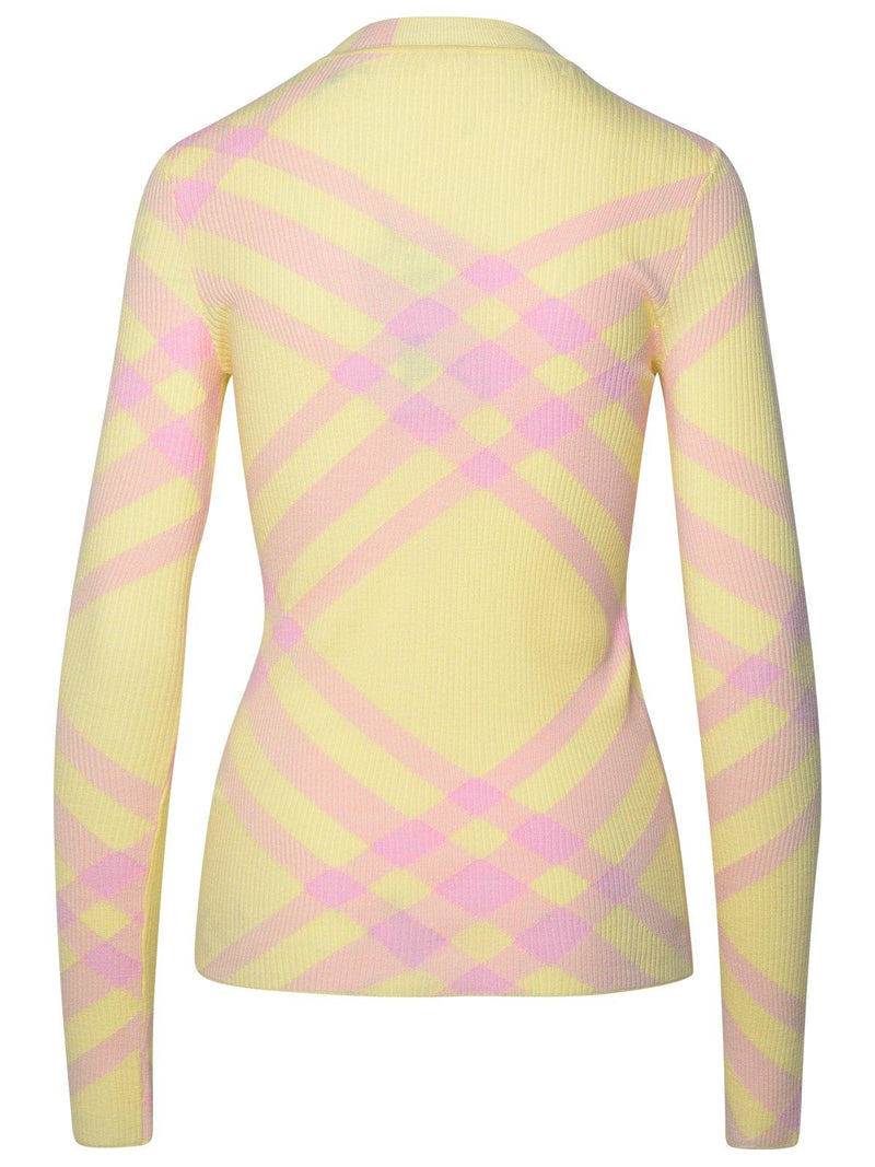 Burberry Check-pattern Ribbed-knit Crewneck Jumper - Women