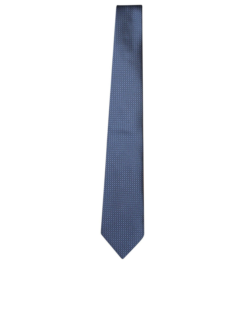 Tom Ford Polka Dot Geometric Pattern Sky Blue Tie - Men - Piano Luigi