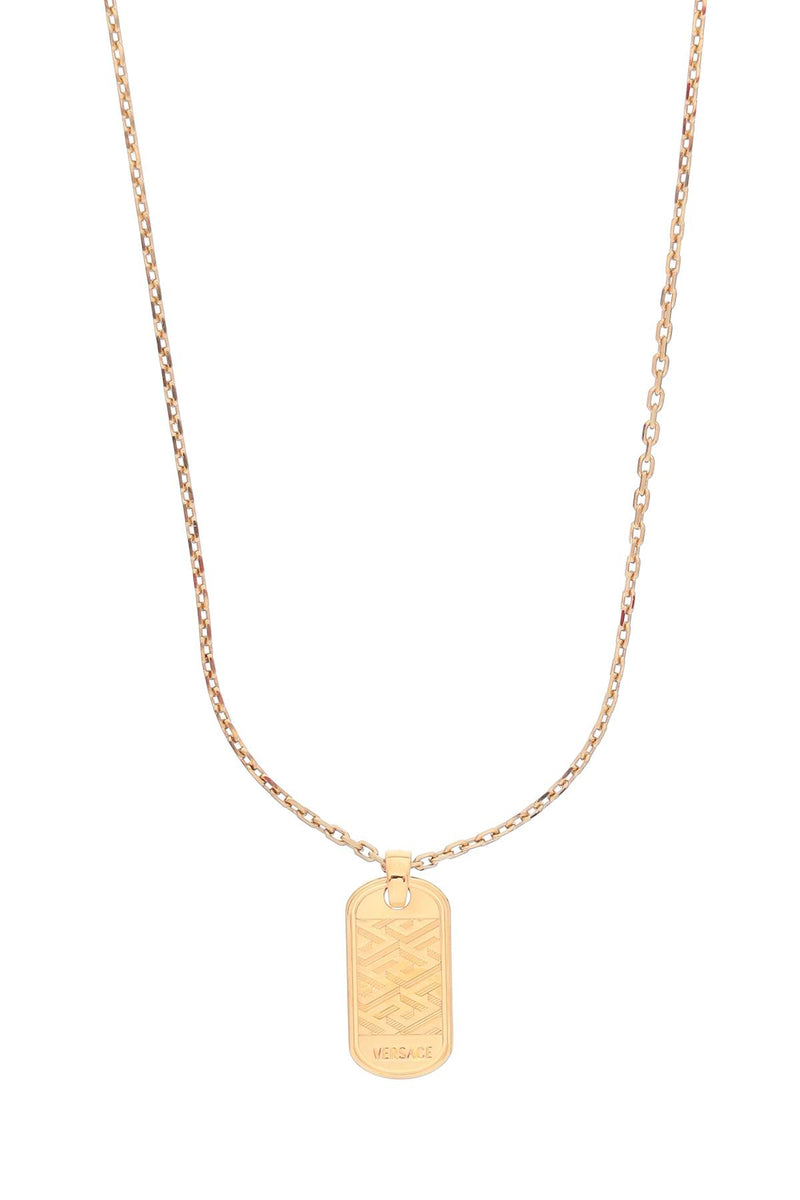 Versace la Greca Tag Necklace - Men