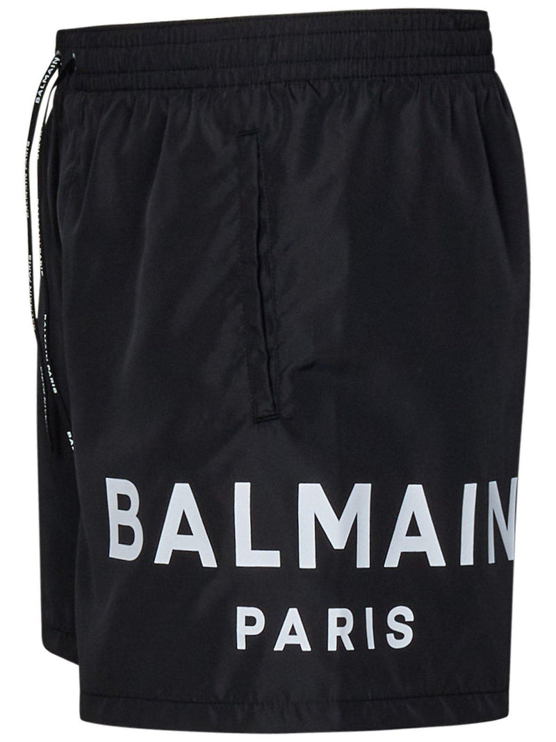 Balmain Logo Printed Drawstring Swim Shorts - Men