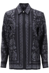 Versace Barocco Shirt In Crepe De Chine - Women