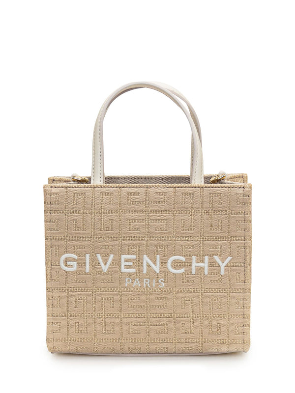 Givenchy Mini G-tote Bag In Natural 4g Jute - Women