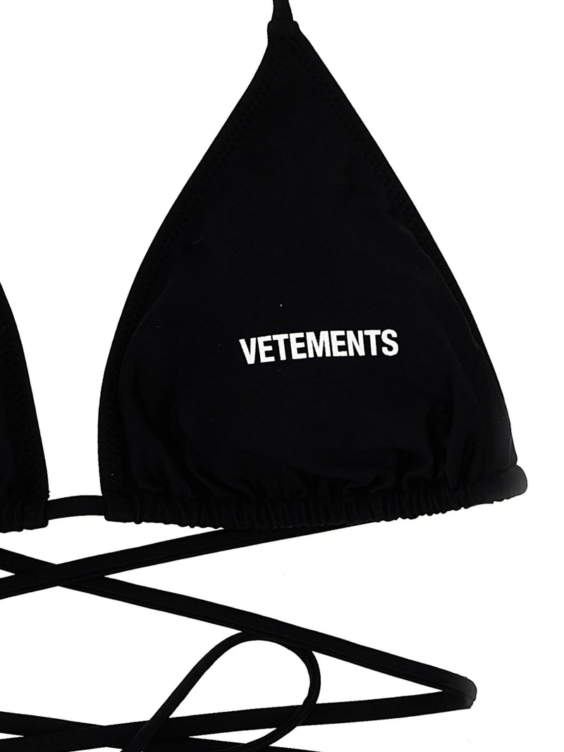 VETEMENTS logo Bikini Top - Women