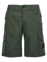 Stone Island Logo Badge Bermuda Shorts - Men