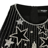 Balmain Falling Stars Embroidered Halterneck Mini Dress - Women