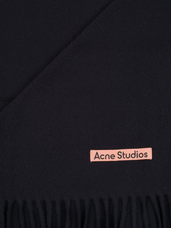 Acne Studios Logo Patch Fringed Scarf - Men