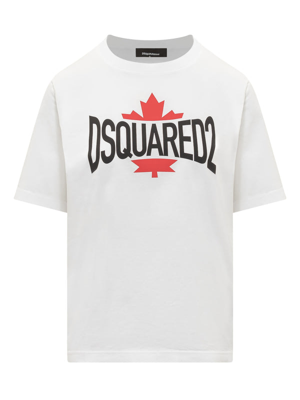 Dsquared2 Short Sleeve Printed Cotton T-shirt - Women