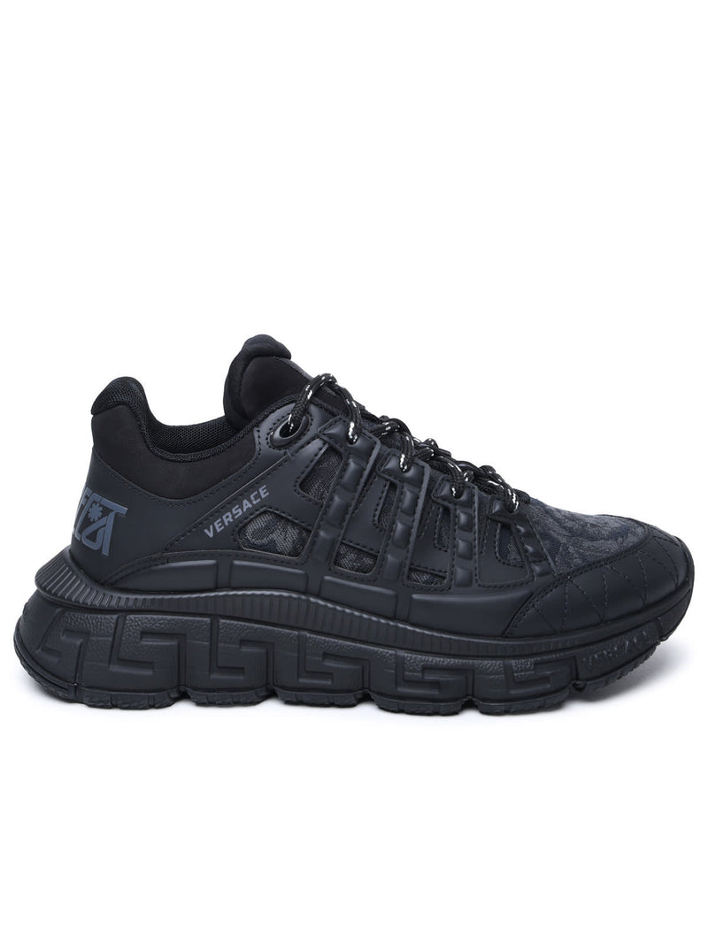 Versace Black Fabric Blend Sneakers - Men