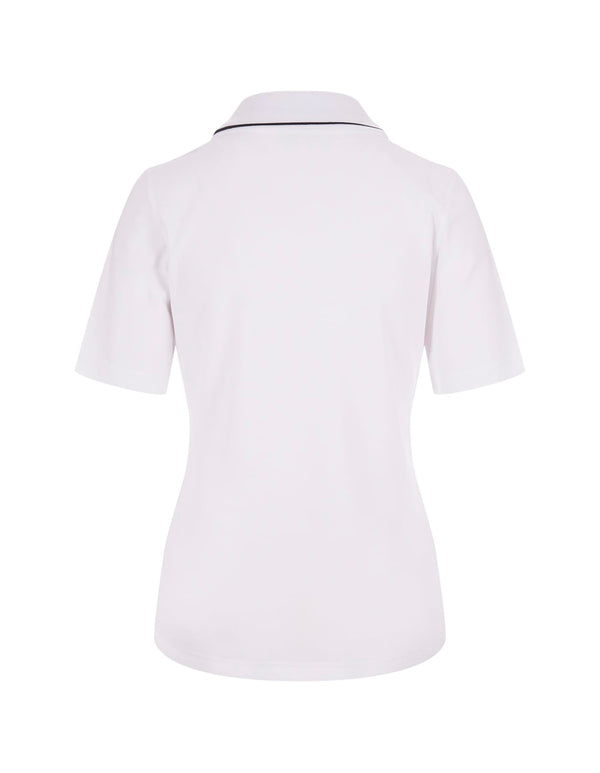 Moncler White Polo Shirt With Iconic Felt - Women