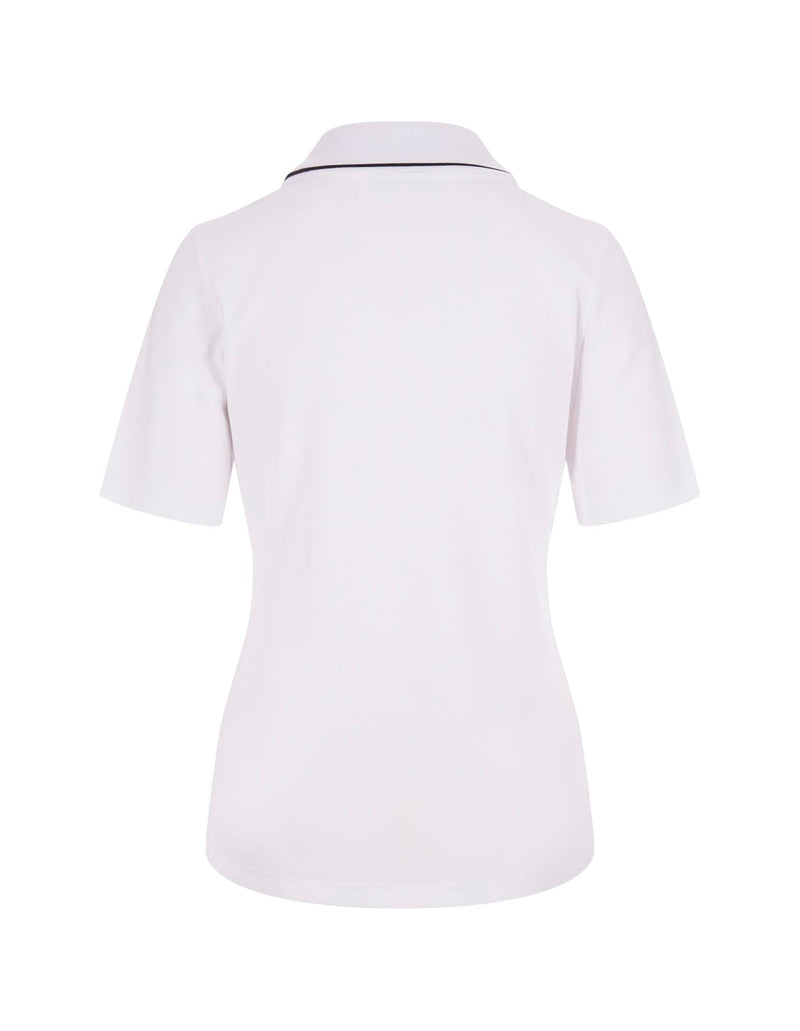 Moncler White Polo Shirt With Iconic Felt - Women