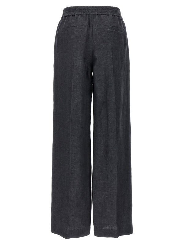 Brunello Cucinelli Chevron Linen Trousers - Women