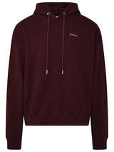 Off-White Moon Arrow Sweatshirt In Burgundy Cotton - Men - Piano Luigi