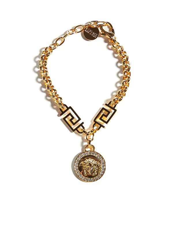 Versace La Medusa Greca Bracelet With Crystals - Women