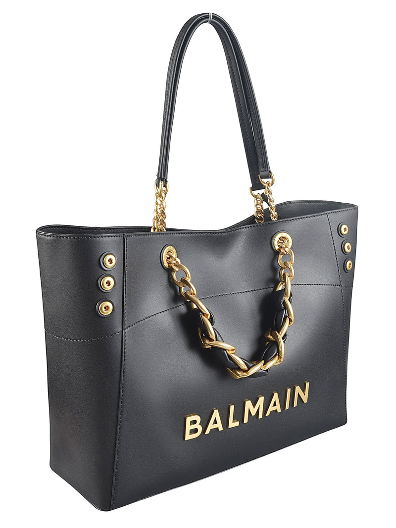 Balmain Chain Embellished Logo Tote - Women