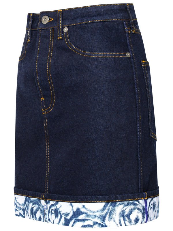 Burberry Indigo Blue Cotton Miniskirt - Women