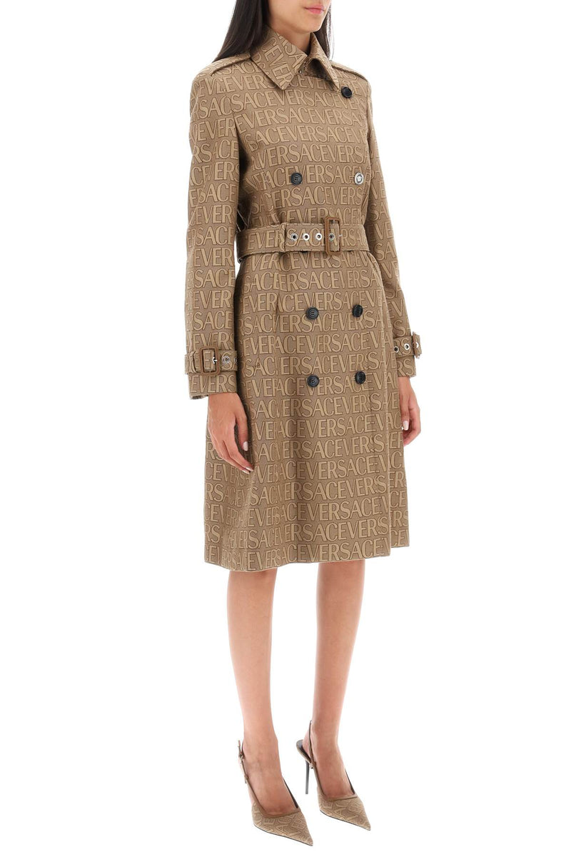 Versace Cotton Blend Trench Coat - Women