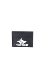 Balenciaga Surf Logo Black Cardholder - Men