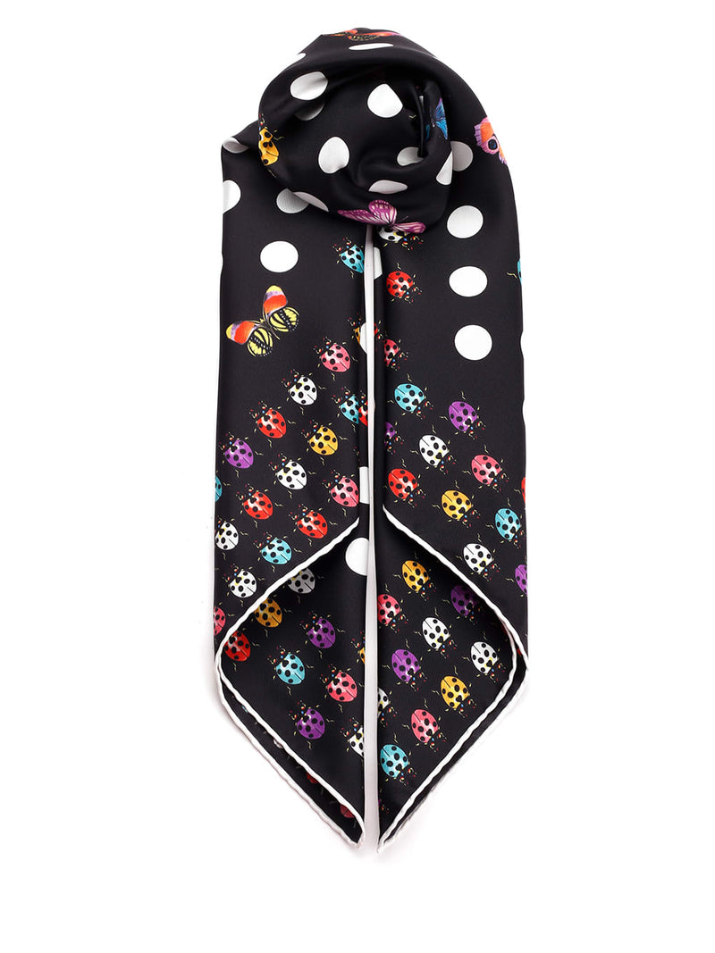 Versace Foulard With Polka Dots And Insects - Women