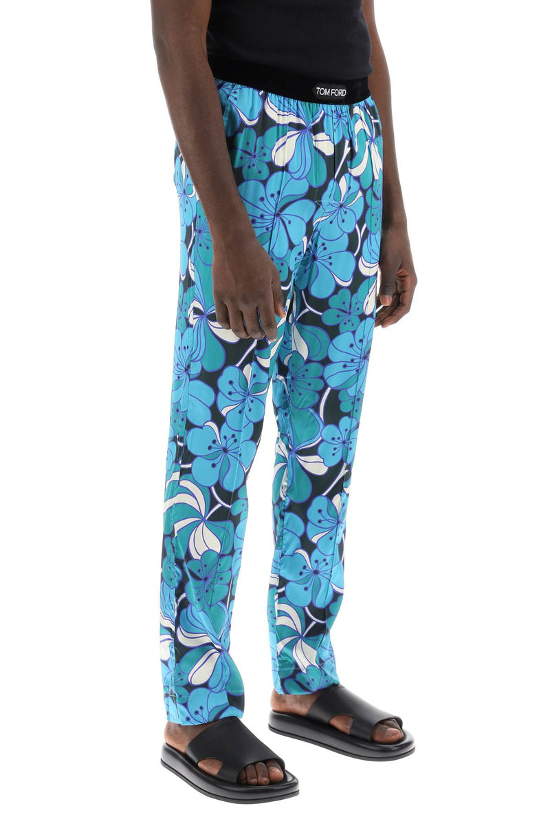 Tom Ford Pajama Pants In Floral Silk - Men