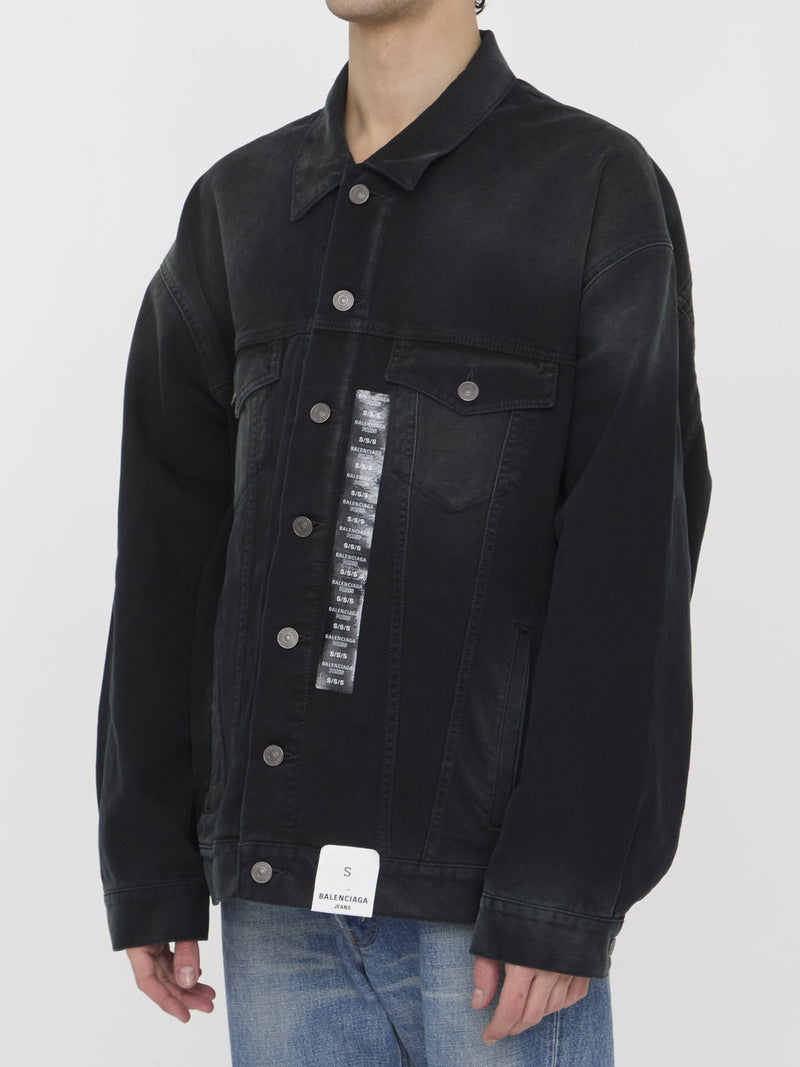 Balenciaga Size Sticker Denim Jacket - Men