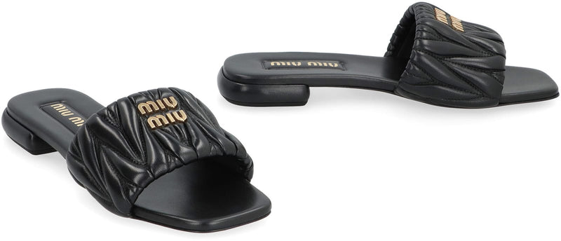 Miu Miu Leather Slides - Women