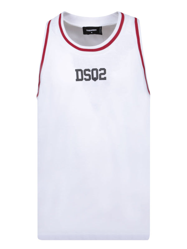 Dsquared2 Logo White Tank Top - Men