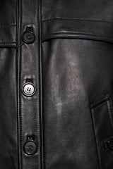 Saint Laurent Button Up Leather Jacket - Men