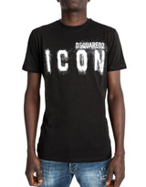 Dsquared2 Black T-shirt Icon Spray Cool - Men - Piano Luigi