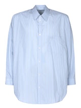 Balenciaga Striped Light Blue Shirt - Women