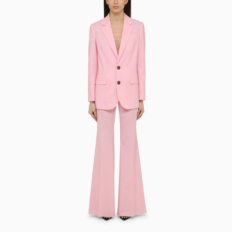 Dsquared2 Pink Wool-blend Palazzo Trousers - Women