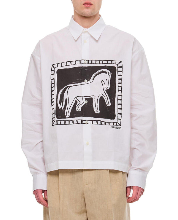 Jacquemus Monochrome Horse Boxy Shirt - Men
