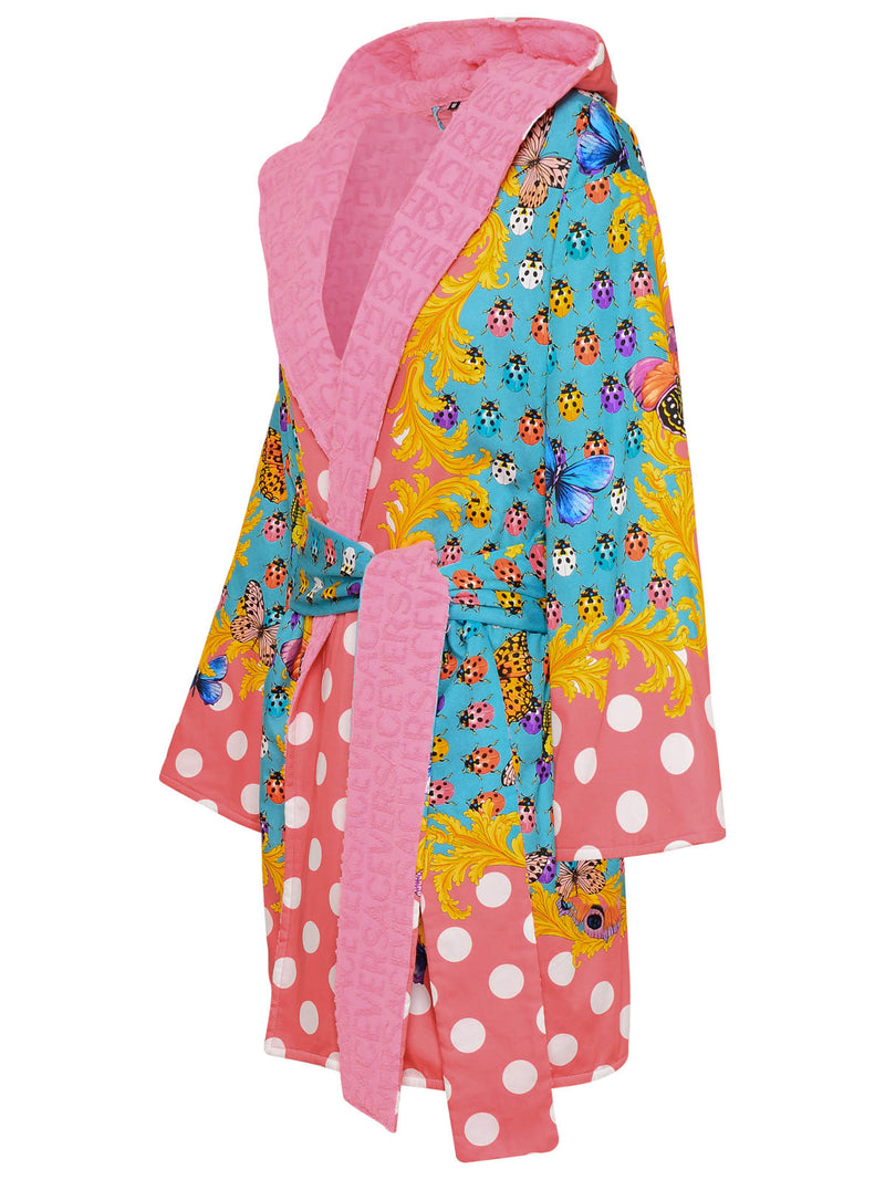 Versace Multicolor Cotton Bathrobe - Women