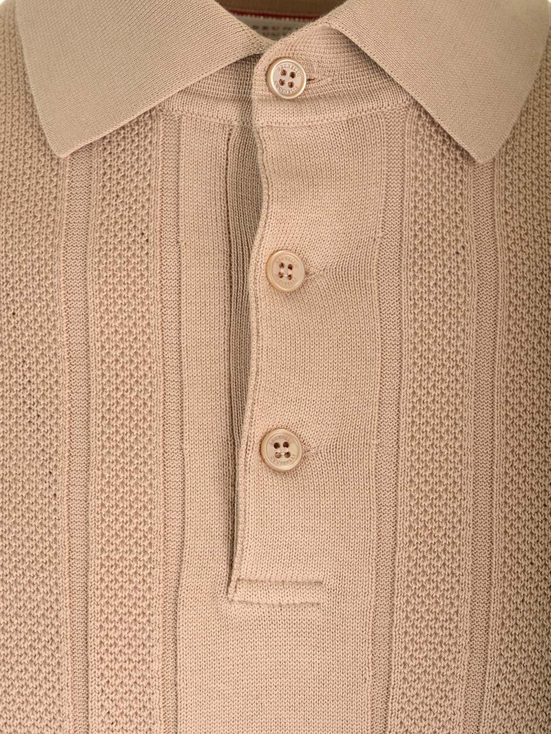 Brunello Cucinelli Cotton Knit Polo Shirt - Men