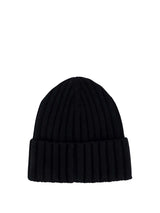 Moncler Logo Patch Ribbed Beanie - Women