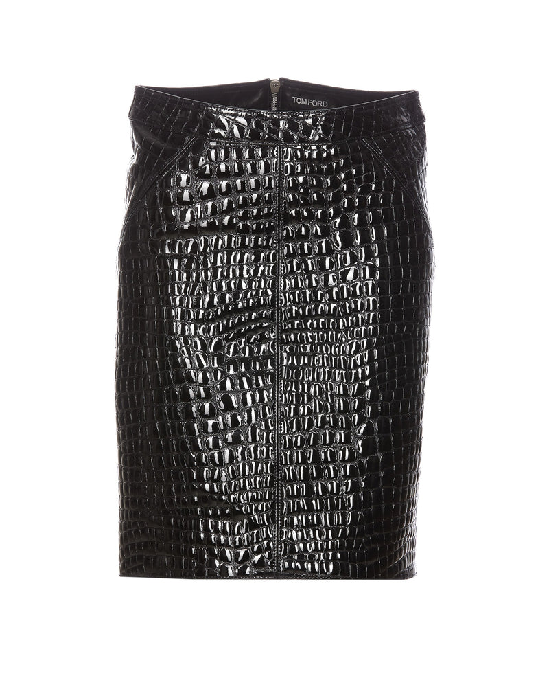 Tom Ford Glossy Croco Skirt - Women