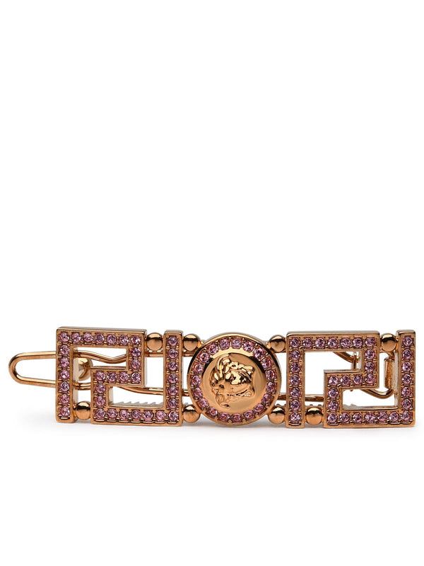 Versace Gold Brass Hair Clip - Women