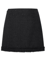 Versace Black Cotton Blend Miniskirt - Women