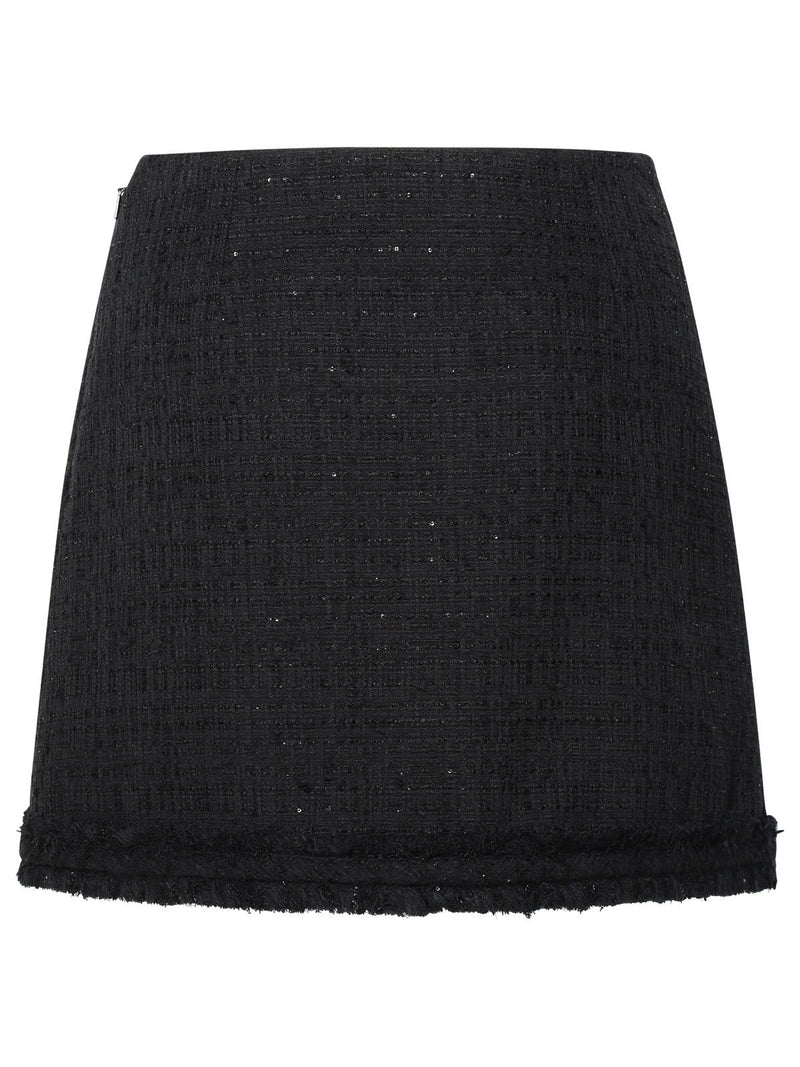 Versace Black Cotton Blend Miniskirt - Women