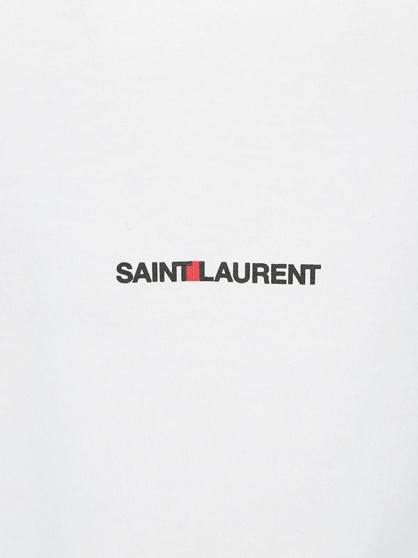 Saint Laurent Cotton T-shirt With Frontal Iconic Print - Women