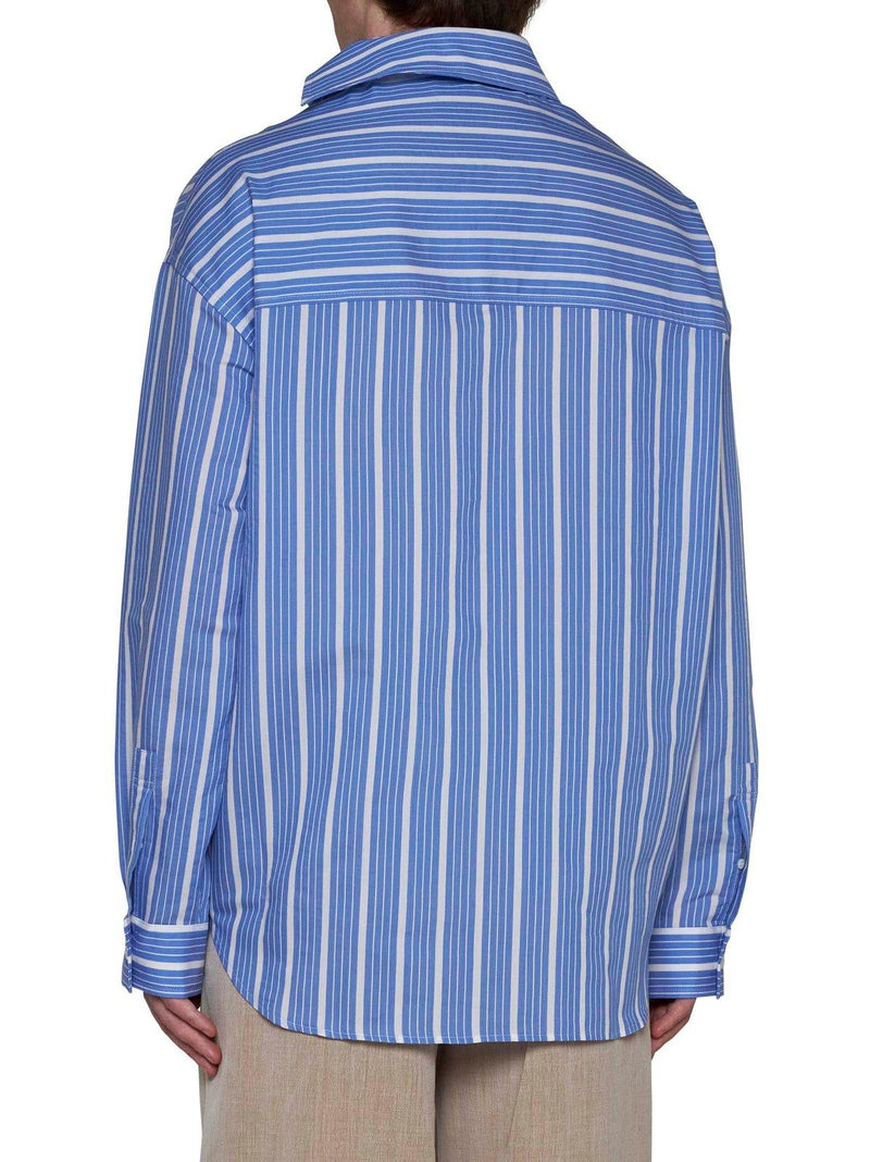 Jacquemus Striped Asymmetric Long-sleeve Shirt - Men