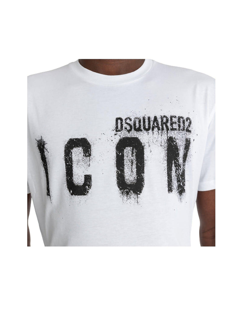 Dsquared2 White T-shirt Icon Spray Cool - Men - Piano Luigi