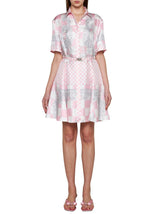 Versace Barocco-printed Belted Shirt Dress - Women