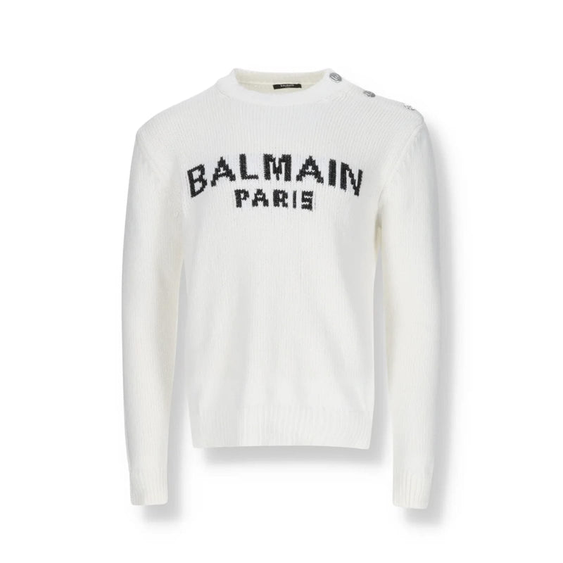 Balmain Cotton Logo Sweater - Men