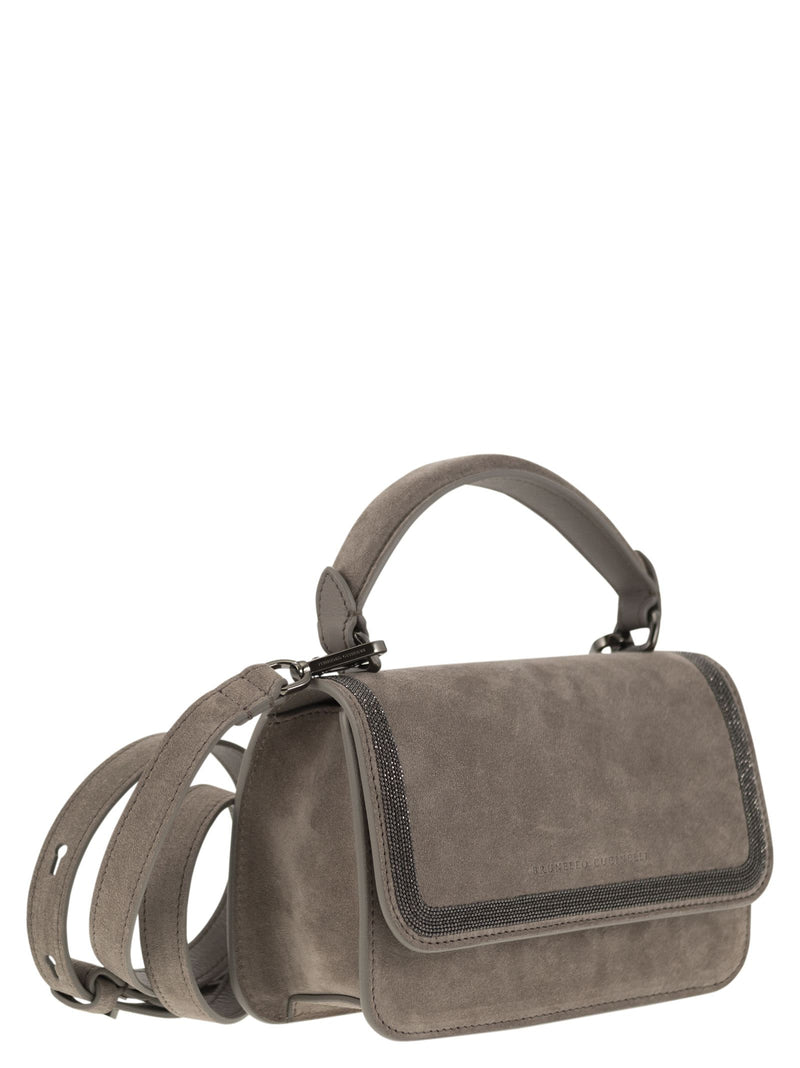 Brunello Cucinelli Suede Bag With Precious Contour - Women